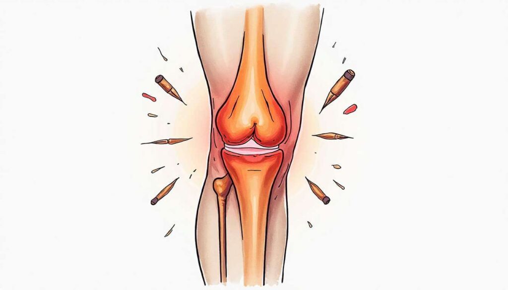dibujo de dolor de rodilla