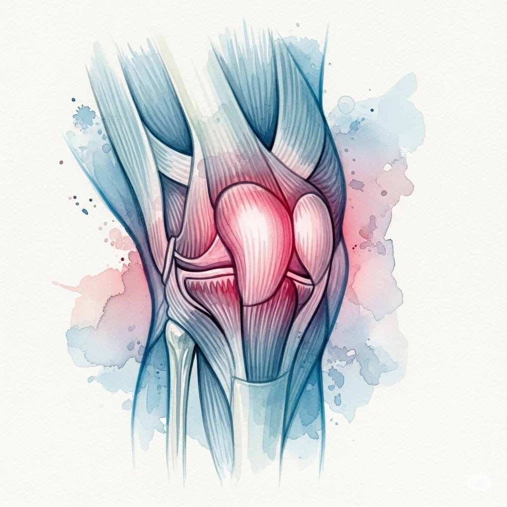 dibujo de los musculos de la rodilla