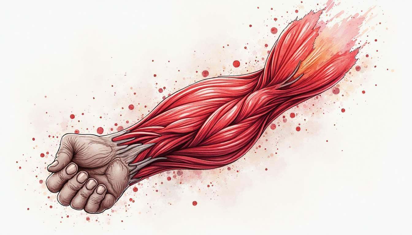 dibujo de músculos del brazo