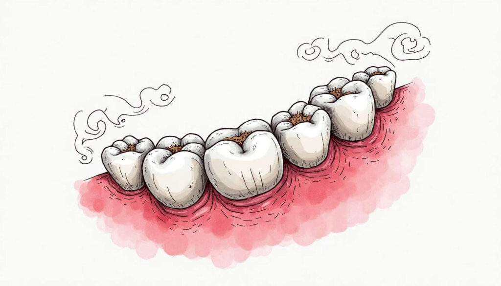 dibujo de piezas dentales