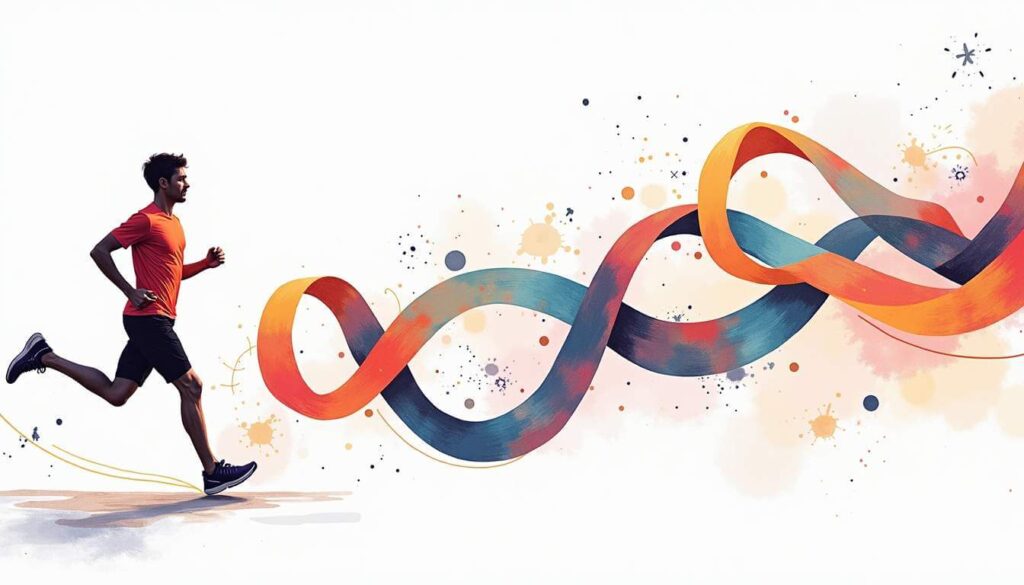 dibujo de hombre a la hora de correr