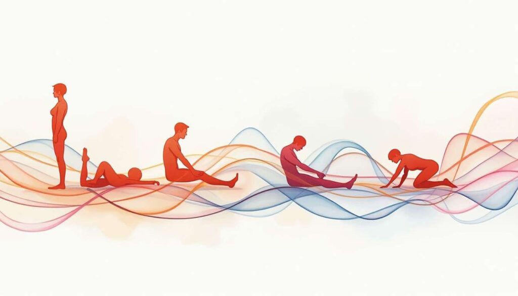 dibujo de hombre haciendo estiramientos