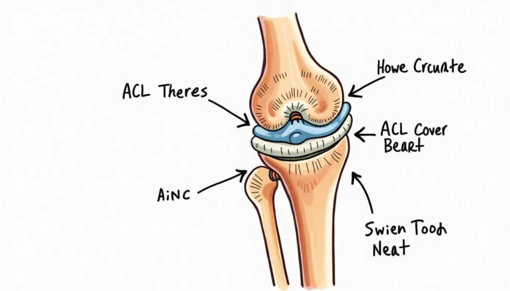 dibujo indicativo de rodilla