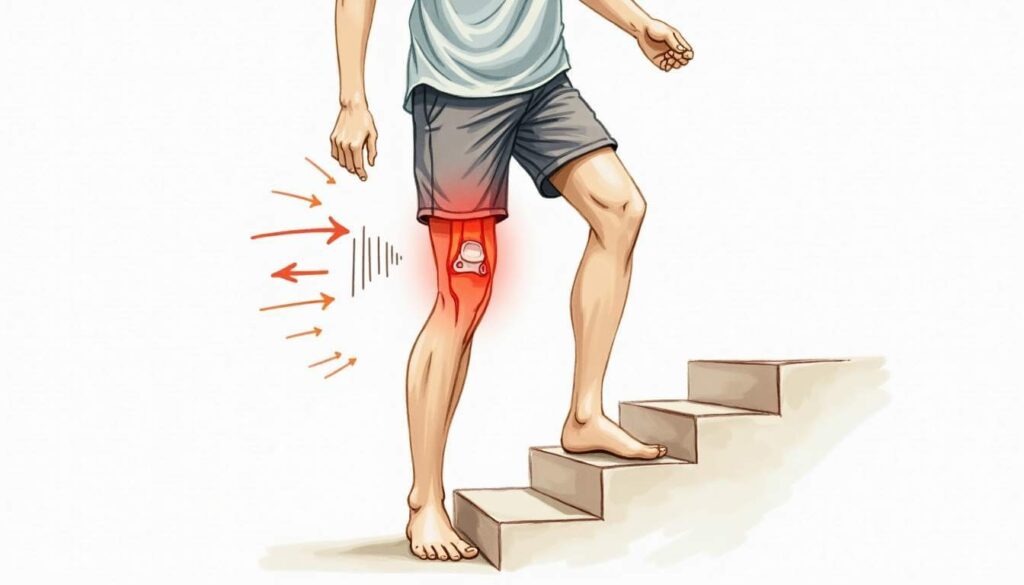 dolor de rodilla al subir escaleras