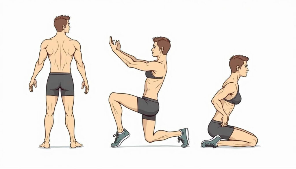 hombre haciendo estiramientos